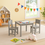 Children's | Kids  Wooden Table and Chairs | White or Grey | 3-8 Years