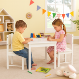 Children's | Kids  Wooden Table and Chairs | White or Grey | 3-8 Years