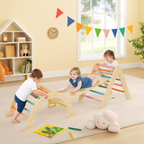 7-in-1 Grow-With-Me Pikler Triangle Climbing Set | 3-in-1 Wooden Climbing Frame | 12m+