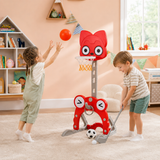 Adjustable toddler basketball hoop and football goal for garden play
