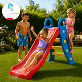 Big garden slide with splash feature