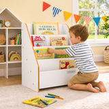 Montessori Children’s Bookcase | Floor Standing Kid's Bookshelf in white