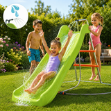 2-in-1 Kids Garden Water Slide with Hose Attachment | Outdoor Splash Slide