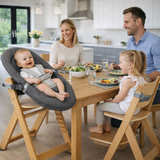 Grow With Me Wooden High Chair With Tray & 5-Point Harness | 6m - 10 Yrs