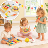 kids musical instrument set wooden toddler toys
