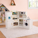 Large Deluxe Toy Kitchen | Ice Maker | Ovens | Washing Machine | Lights & Sounds | 3-10 Years | Accessories