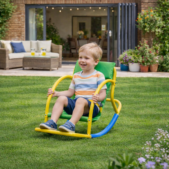 Meegroei schommel - tot 30 kg - geel, oranje, groen