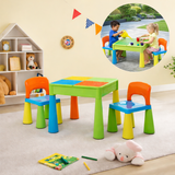 kids 5 in 1 activity table and chairs bright colours