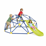 kids outdoor climbing frame with slide garden play - blue and green