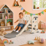 3-in-1 foldable kids slide with basketball hoop
