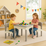 Montessori 5-in-1 Table & Chairs Set | Sand , Water & Lego Table in one