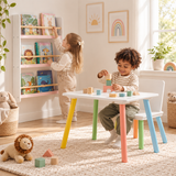 Kids Rainbow Table & Chair Set – Children’s Table and Chair for Toddlers & Young Children