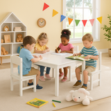 Kids’ chunky wooden table & chairs – UK, 3 years+