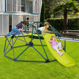 Geometric Dome Climber with Slide and Fabric  Grey
