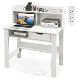 Modern study desk with USB, Type-C and plug sockets