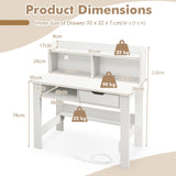 Home office desk with hutch and built-in power