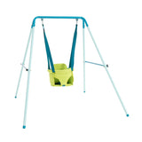 Indoor and outdoor baby swing with folding frame