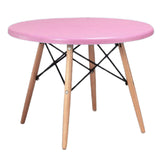 Eames DSW Design-Inspired Toddler Contemporary Wooden Table & 2 Chairs | Soft Pink