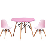 Eames DSW Design-Inspired Toddler Contemporary Wooden Table & 2 Chairs | Soft Pink
