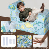 Glow-in-the-Dark Large Soft Fleece Pikler Modular Soft Play for Home | Removable & Washable | Green and Blue