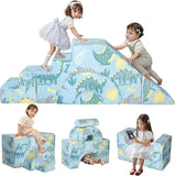 Glow-in-the-Dark Large Soft Fleece Pikler Modular Soft Play Equipment | Removable & Washable | Dinosaurs