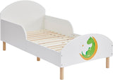 سرير أطفال على شكل ديناصور مع واقيات جانبية | سرير طفل صغير | 18 م - 5 سنوات