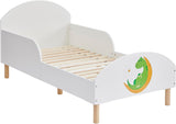 Cama infantil de dinosaurio con protectores laterales | Cama para niños pequeños | 18m - 5 años