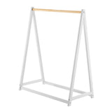 100% Eco Natural Pine Wooden Montessori Clothes Rail | Dress Up Rail | Natural/White | 96cm | 3 years plus