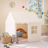 Children’s Large Montessori Wendy House | Play House | 1.3m High | Cream | 3-8 Years