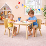 Montessori Scandi Table & 2 Chairs | Natural Finish