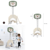 Montessori 3-in-1 Kids Basketball Stand | Adjustable Height | Football & Golf Goal | 3 Years+