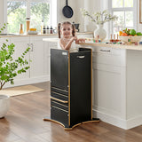 The Original Little Helper FunPod Toddler Tower | Learning Tower | Kitchen Helper Tower | Step Stool | Black