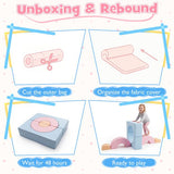 Multicoloured foam climbing blocks for babies and toddlers