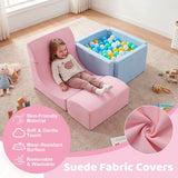 Toddler climbing and crawling soft play set with ball pit