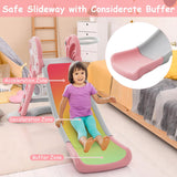 3-in-1 First Folding Slide | Garden Climber Slide Set & Basketball Hoop | Pink or Blue | 18m plus