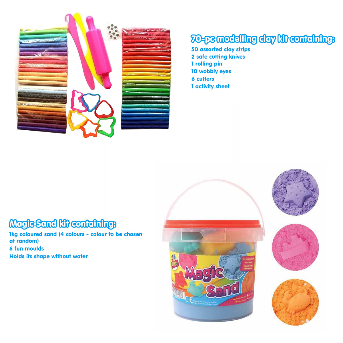 Deluxe Activity Pack | Clay | Magic Sand | Magnetic Letters | Chalks ...