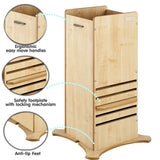 FunPod Original Toddler Tower | The Safest Learning Tower | Natural Finish