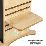 FunPod Original Toddler Tower | The Safest Learning Tower | Natural with Chalkboards