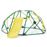 Dome Climber with Slide and Fabric Cushion Green