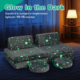 Modular foam play couch glowing design