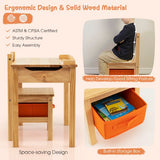 Scandinavian toddler desk and chair set for bedroom or playroom