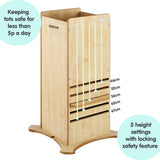 FunPod Original Toddler Tower | The Safest Learning Tower | Natural Finish