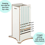FunPod Original Toddler Tower | The Safest Learning Tower | White Finish
