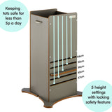 FunPod Original Toddler Tower | The Safest Learning Tower | Grey Finish