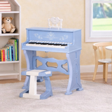 Montessori 37 Keys Mini Grand Piano & Stool with Microphone | Blue