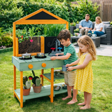 Montessori Wooden Mud Kitchen | Root Viewing Planter | Indoor and Outdoor Use | 3 Years +