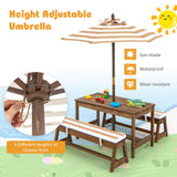 2-in-1 Children’s Picnic Bench | Removable Cushions & Umbrella | Indoor and Outdoor Use