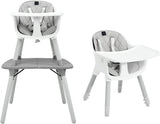 5-In-1 Convertible Grey Plastic Baby High Chair | Low Chair | Table & Chair Set