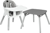 5-In-1 Convertible Grey Plastic Baby High Chair | Low Chair | Table & Chair Set