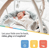 Cette superbe et attrayante salle de jeux pour bébé est absolument idéale pour stimuler les cinq sens de votre bébé en position couchée.